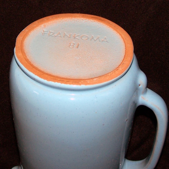 VTG- 7 1/2" Blue Mid Century Frankoma Water Pitcher #81 - Picture 5 of 9